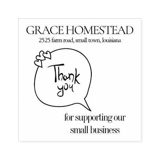 Small Business Add Nameをサポートしていただき、ありがとうございます ラバースタンプ (インプリント)