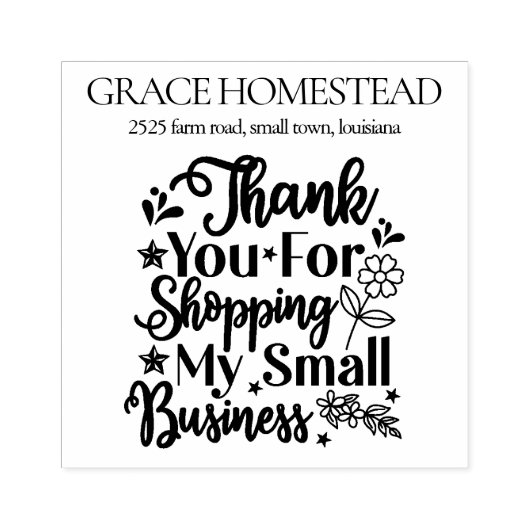 Small Business Add Nameをサポートしていただき、ありがとうございます ラバースタンプ (インプリント)