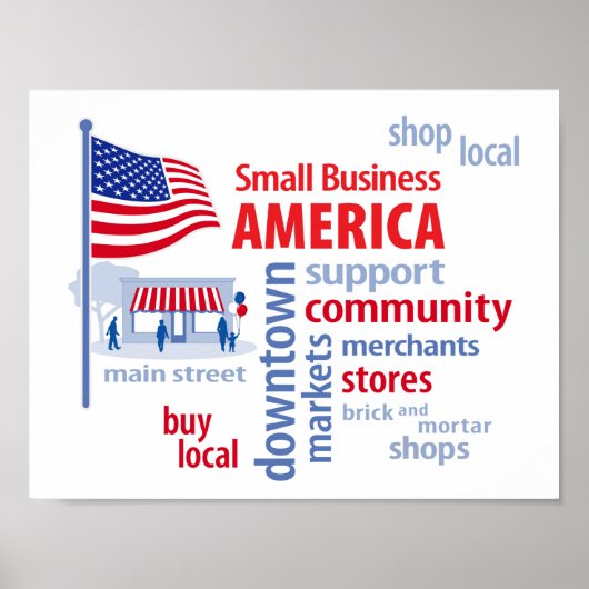 Small Business America、Shop Local、買Local ポスター (正面)