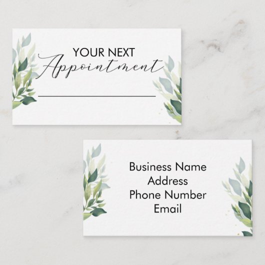 Small Business Appointment Card Customizable  名刺 (正面/裏面)