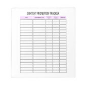 Small Business Content Trackerメモ帳 ノートパッド (正面)