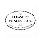 Small Business Custom Logo Oval Branding ラバースタンプ (インプリント)