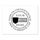 Small Business Custom Wood Art Stamp with Logo ラバースタンプ (インプリント)