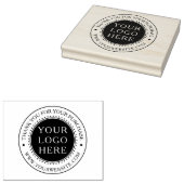 Small Business Custom Wood Art Stamp with Logo ラバースタンプ (押印)