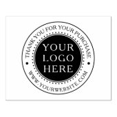 Small Business Custom Wood Art Stamp with Logo ラバースタンプ (インプリント)