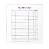 Small Business Customer Trackerプランナーメモ帳 ノートパッド (正面)
