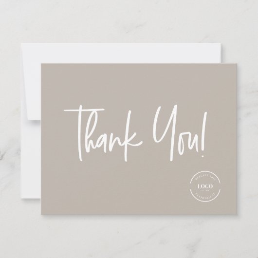 Small business Editable文字ロゴパッケージの挿入 サンキューカード (正面)