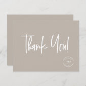Small business Editable文字ロゴパッケージの挿入 サンキューカード (正面/裏面)