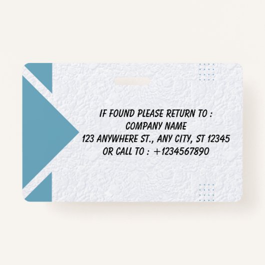 Small Business Employee ID Card バッジ (裏面)