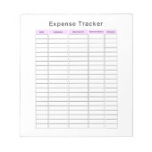 Small Business Expense Trackerプランナー ノートパッド (正面)