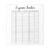 Small Business Expense Trackerメモ帳 ノートパッド (正面)