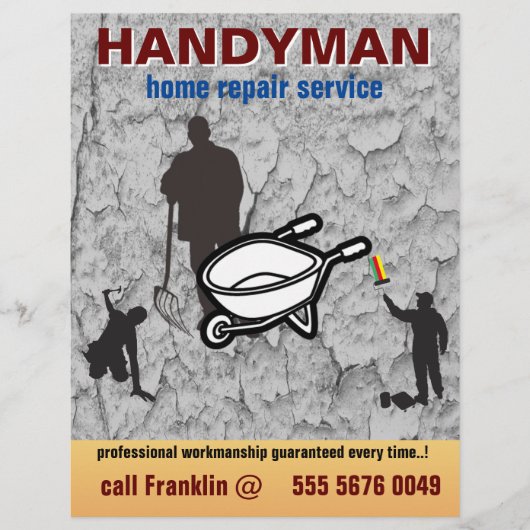 Small Business Home Repair Handyman Service Flyer (正面)