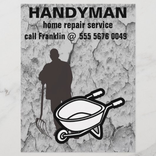 Small Business Home Repair Handyman Service Flyer (裏面)