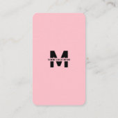 Small Business Instagram Facebook QRコードピンク 名刺 (裏面)