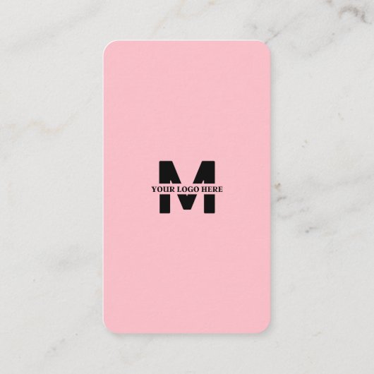 Small Business Instagram Facebook QRコードピンク 名刺 (裏面)