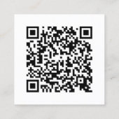 Small Business Instagram Facebook QRコードモダン スクエア名刺 (裏面)