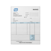 Small Business Logo Personalized Invoice Notepad ノートパッド (回転)