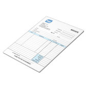 Small Business Logo Personalized Invoice Notepad ノートパッド (アングル)