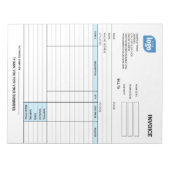 Small Business Logo Personalized Invoice Notepad ノートパッド (正面)