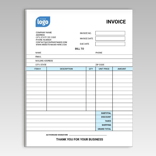 Small Business Logo Personalized Invoice Notepad ノートパッド