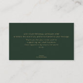 Small Business Logo Thank You Card Olive Gold 名刺 (裏面)