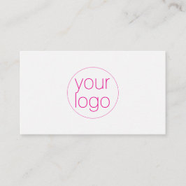 Small Business Logo Thank You QR Card Blush 名刺
