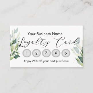 Small Business Loyalty Card Customizable  名刺