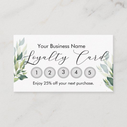 Small Business Loyalty Card Customizable  名刺 (正面)