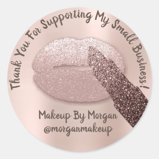 Small Business Makeup Artist Kisをサポートしていただき、ありがとうご ラウンドシール (正面)