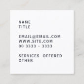 Small Business Monogram Square名刺 スクエア名刺 (裏面)