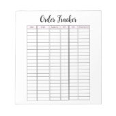 Small Business Order Trackerメモ帳 ノートパッド (正面)