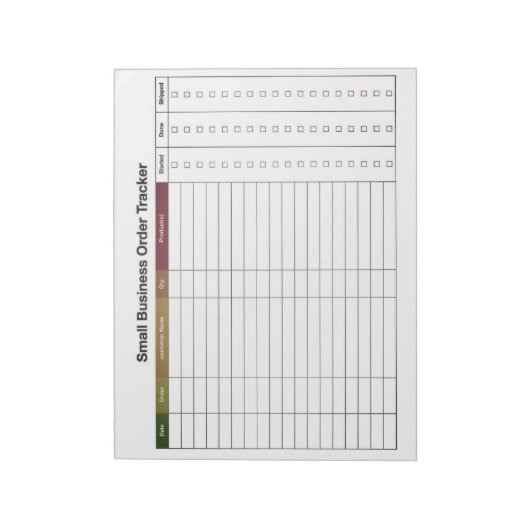 Small Business Order Tracking  ノートパッド (回転)