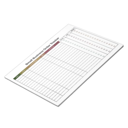 Small Business Order Tracking  ノートパッド (アングル)