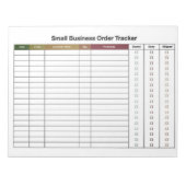 Small Business Order Tracking  ノートパッド (正面)