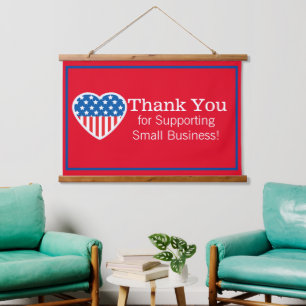 Small Business Patrioticをサポートしていただき、ありがとうございます 吊り下げ型タペストリー