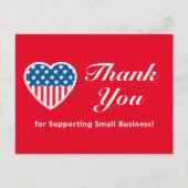 Small Business Patrioticをサポートしてくれてありがとう ポストカード (正面)