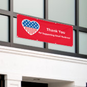 Small Business Patrioticをサポートしてくれてありがとう 横断幕 (ビルの外側)