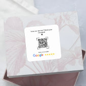 Small Business Promotional Google Review QR Code スクエアシール