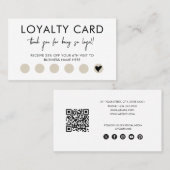 Small Business QR Code Loyalty Reward Discount 名刺 (正面/裏面)