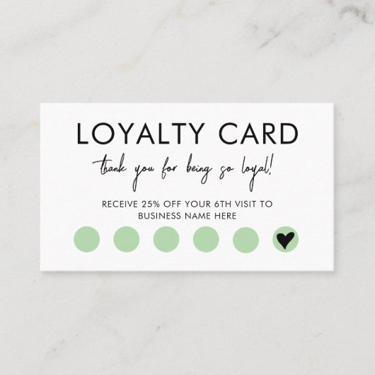 Small Business QR Code Loyalty Reward Discount 名刺 (正面)