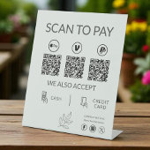 Small Business QR Code Payment - Scan to Pay 台座サイン