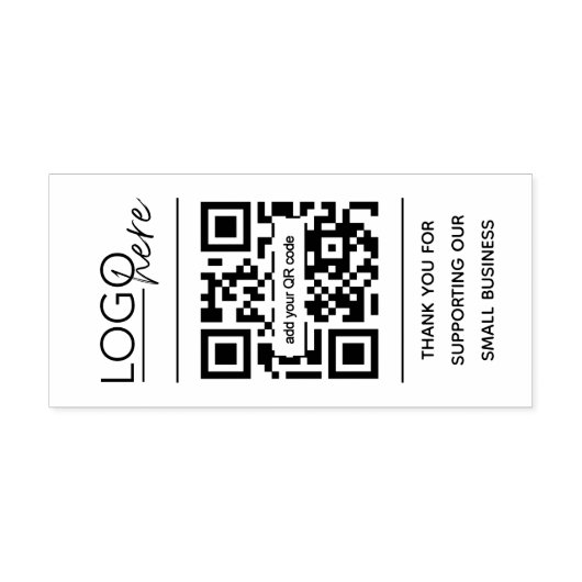 Small Business QR Code Thank You ラバースタンプ (インプリント)