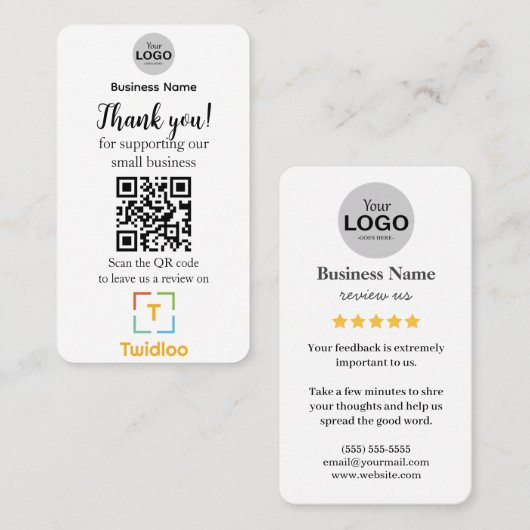 Small Business Reviewカード 名刺 (正面/裏面)