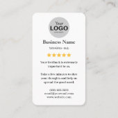 Small Business Reviewカード 名刺 (裏面)