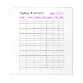 Small Business Sales Trackerプランナー ノートパッド (正面)