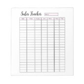 Small Business Sales Trackerメモ帳 ノートパッド (正面)