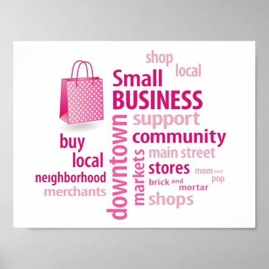 Small Business、Shop Local、Local買、Local、 ポスター (正面)