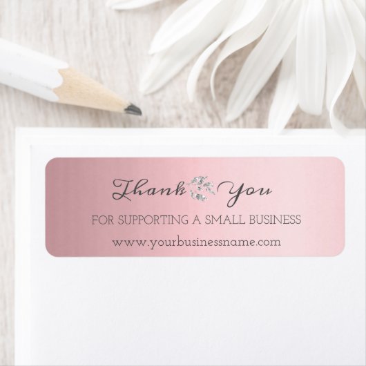 Small Business Silver Pinをサポートしてくれてありがとう ラベル (インサイチュ)