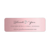 Small Business Silver Pinをサポートしてくれてありがとう ラベル (正面)