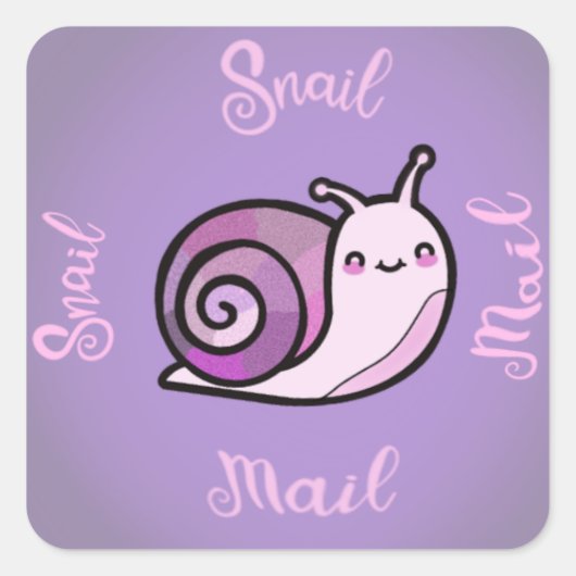 Small business ‘Snail mail’ sticker set スクエアシール (正面)